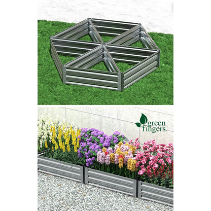 Green Fingers Garden Bed 86x86x30cm Planter Box Raised Container Galvanised Herb Bonnyrigg Produce & Garden Supplies