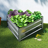 Green Fingers Garden Bed 86x86x30cm Planter Box Raised Container Galvanised Herb Bonnyrigg Produce & Garden Supplies