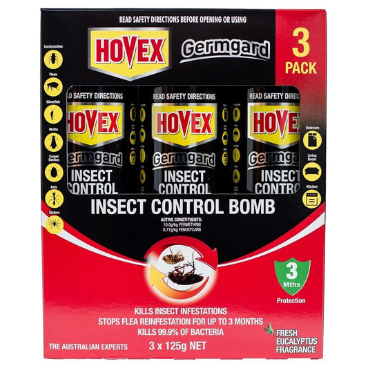 Hovex 125g Germgard Insecticide Bomb - 3 Pack