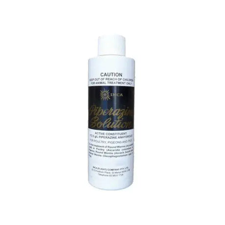 Inca Piperazine Solution 500ml: Roundworm Wormer for Poultry, Pigeons and Pigs