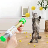 Interactive Cat Toy Shooter with Plush Ball for Training and Play
