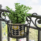  Iron Art Hanging Basket Flower Pot Holder – Balcony Rail Planter
