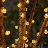 LED Solar Crystal Globe String Lights