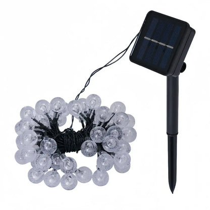 LED Solar Crystal Globe String Lights