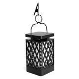 LUMIRO 2 Pack Flickering Flame Solar Garden Pendant Lights - Realistic Flames