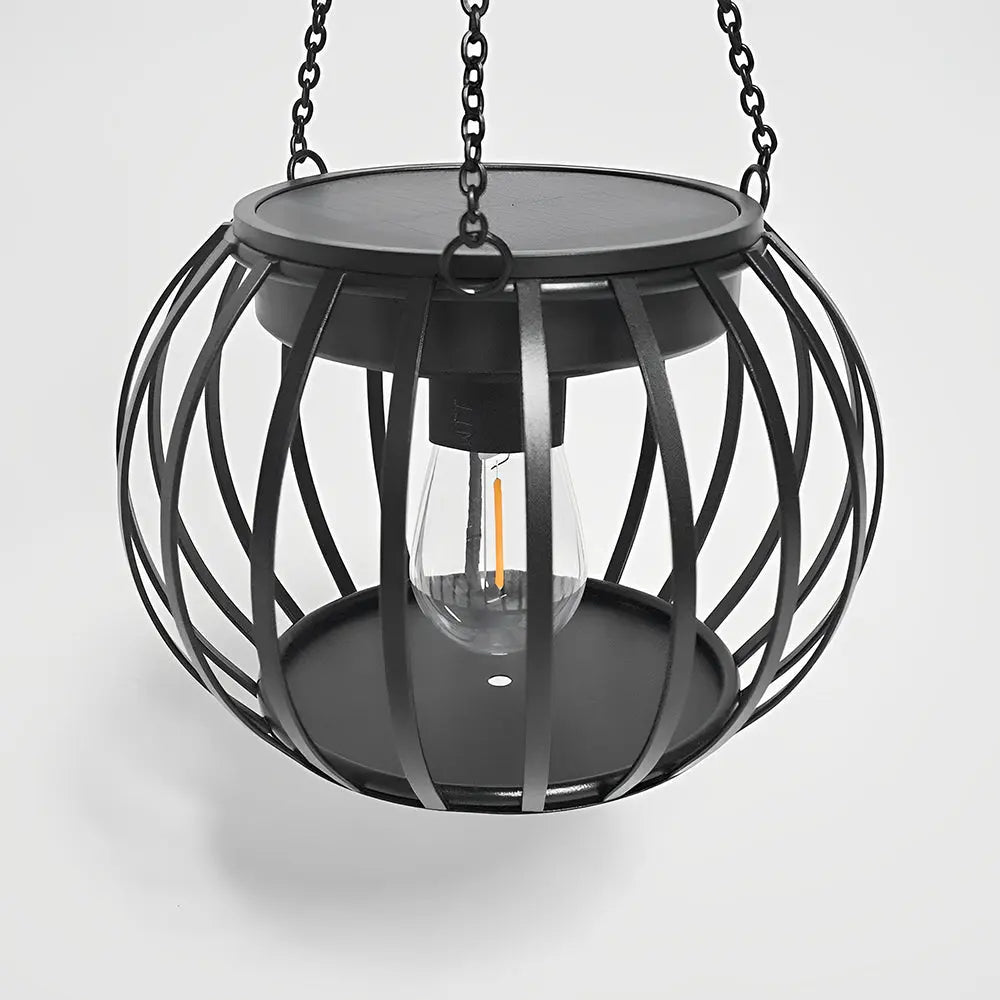 LUMIRO 2 Pack Outdoor Solar Hanging Lights Pumpkin Decorative Lantern