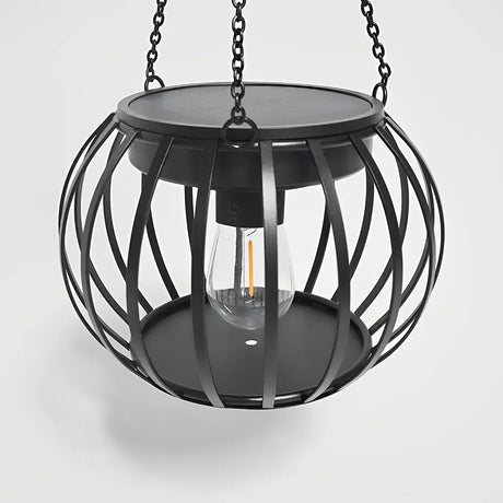 LUMIRO 2 Pack Outdoor Solar Hanging Lights Pumpkin Decorative Lantern