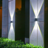LUMIRO 2 Pack Solar Wall Lights UP and Down Fence Lighting