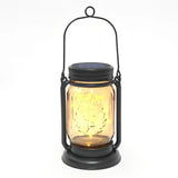 LUMIRO 4 Pack Solar Hanging Mason Jar Lights Decorative Solar Lantern with Stakes