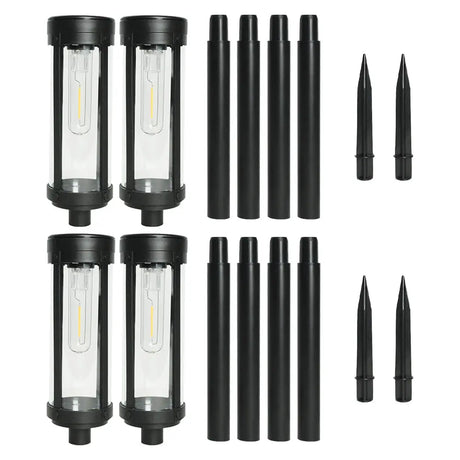 LUMIRO 4 Pack Solar Powered Outdoor Garden Decorative Lights