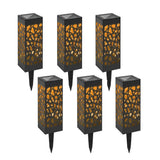 LUMIRO 6 Pack Solar Decorative Lights Garden & Outdoor Hollow Design Cutout