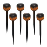 LUMIRO 6 Pack Weatherproof Solar Garden Lights -Warm Light