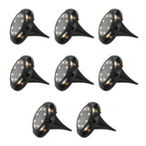 LUMIRO 8 Pack Solar Ground Lights Outdoor Walkway Lights -Warm Glow