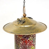 LUMIRO Outdoor Hanging Solar Bird Feeder and Garden Lantern