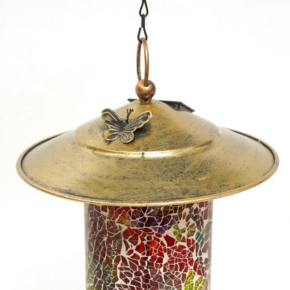 LUMIRO Outdoor Hanging Solar Bird Feeder and Garden Lantern