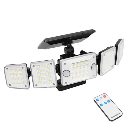 LUMIRO Solar Security Light with Adjustable Head and Motion Sensor - Waterproof Outdoor Wall Light