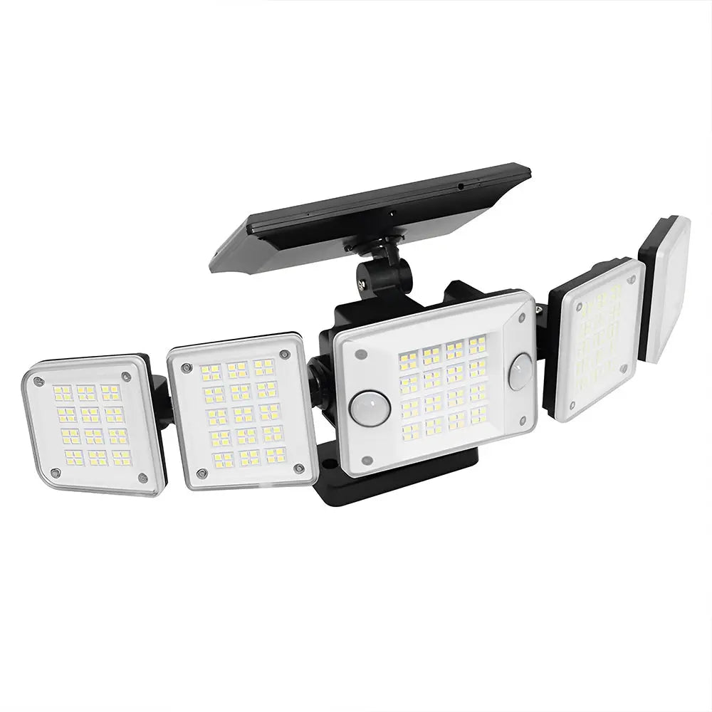 LUMIRO Solar Security Light with Adjustable Head and Motion Sensor - Waterproof Outdoor Wall Light