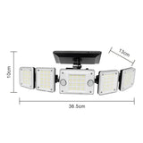 LUMIRO Solar Security Light with Adjustable Head and Motion Sensor - Waterproof Outdoor Wall Light