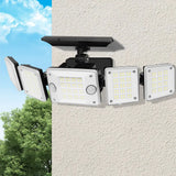 LUMIRO Solar Security Light with Adjustable Head and Motion Sensor - Waterproof Outdoor Wall Light