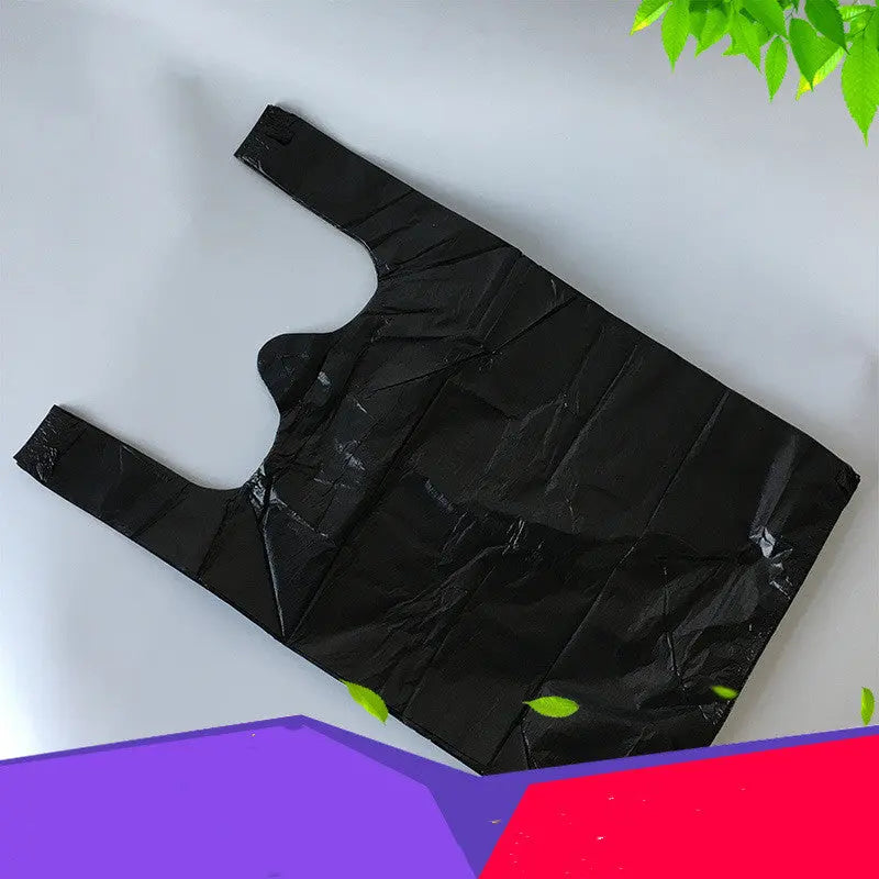 Disposable Garbage Plastic Bags 32x52cm – Black Vest-Style Bin Liners (50 Pack)
