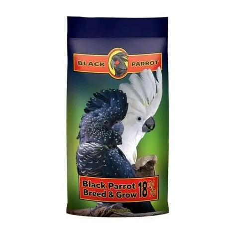 Laucke Mills Black Parrot Breed &amp; Grow 18: Complete Micro Pellet for Breeding and Growing Birds