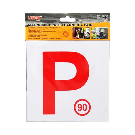 Magnetic Red P Plates (Pair) – NSW Speed Display P1 Plates for New Drivers
