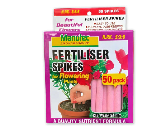 Manutec Fertiliser Spikes for Flowering Plants (50 Pack) MANUTEC