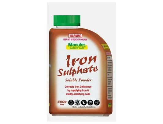 Manutec Iron Sulphate Soluble 500g – Lawn Greening & Moss Control Bonnyrigg Produce & Garden Supplies