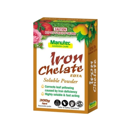 Manutec Iron Chelate 300g – Fast-Acting EDTA Iron for Yellowing Plants