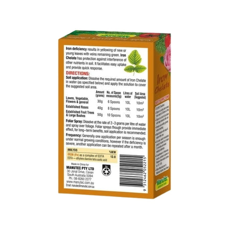 Manutec Iron Chelate 300g | Correct Yellow Leaves