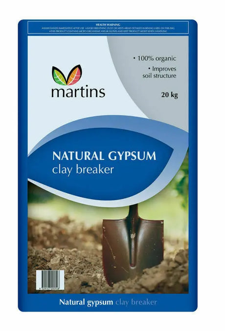 Martins Natural Gypsum 20kg: Clay Breaker and Soil Conditioner for Heavy Clay Soils
