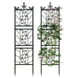 Metal Garden Trellis Tall Plant Climbing Lattice Fence for Vegetables and Flowers