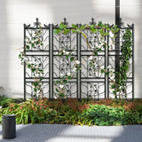 Metal Garden Trellis Tall Plant Climbing Lattice Fence for Vegetables and Flowers