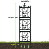 Metal Garden Trellis Tall Plant Climbing Lattice Fence for Vegetables and Flowers