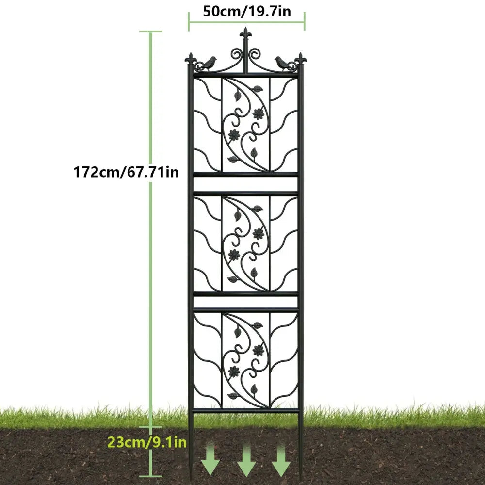 Metal Garden Trellis Tall Plant Climbing Lattice Fence for Vegetables and Flowers