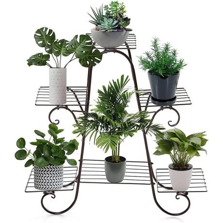 Multi-Tier Metal Plant Stand for Indoors &amp; Out