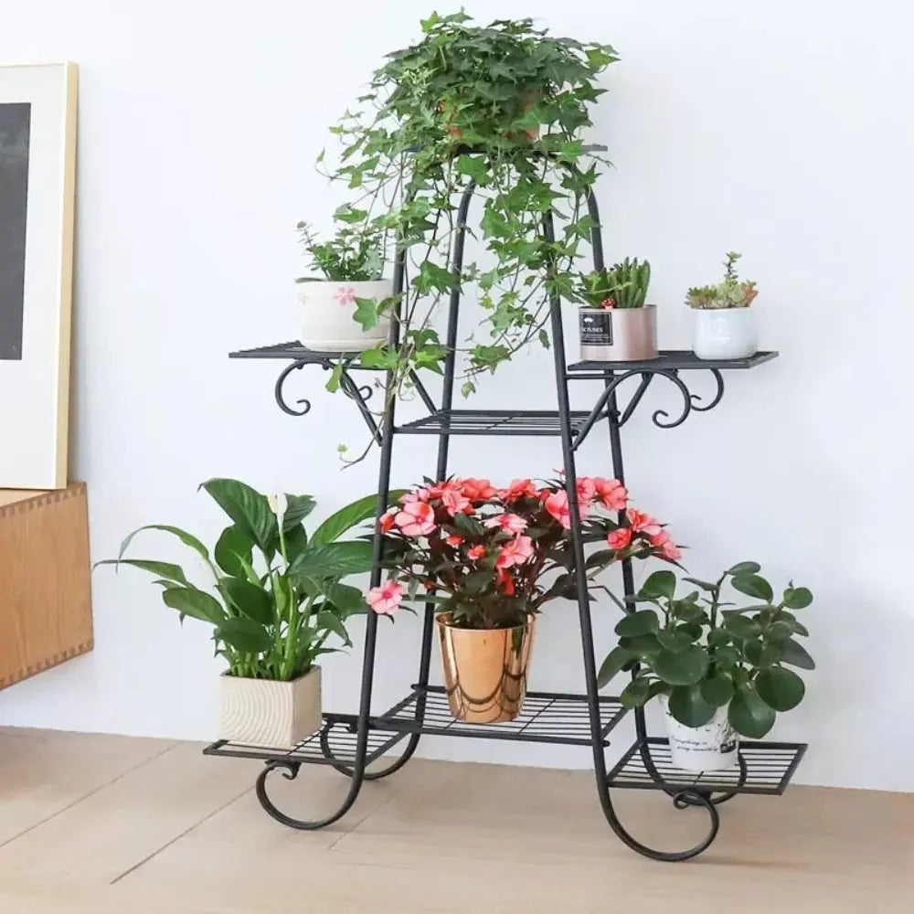  Metal Plant Stand – Indoor Outdoor 6-Tier Flower Pot Display Rack