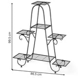  Metal Plant Stand – Indoor Outdoor 6-Tier Flower Pot Display Rack