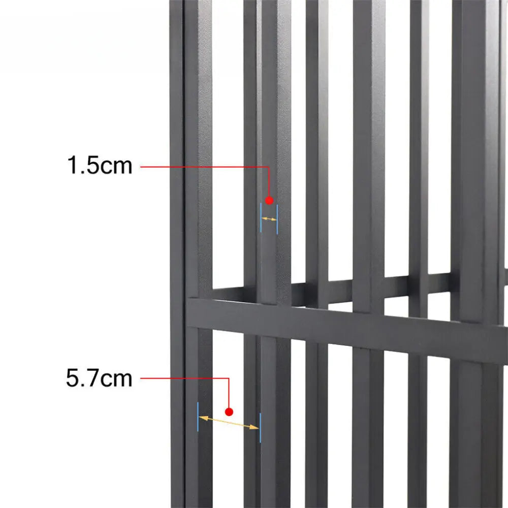 Mobile Heavy Duty Dog Crate with 3 Doors and Bottom Tray
