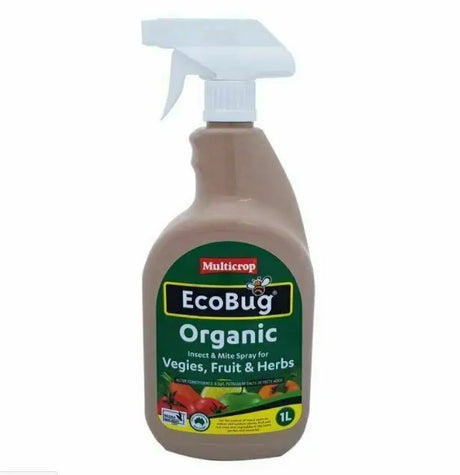 Multicrop EcoBug Organic 1L Insect & Mite Spray for Veggies, Fruit & Herbs
