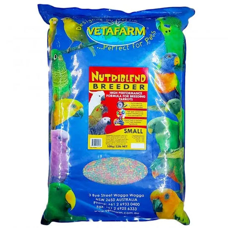 Vetafarm Nutriblend Breeder Small Pellets for Breeding Parrots 10kg