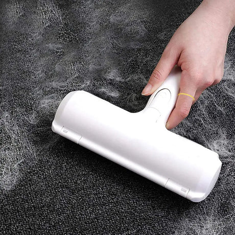 One-Handed Lint Removal Pet Hair Remover Roller - Blue