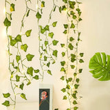 Outdoor Solar Maple Leaf Garland Fairy Lights for Festive Garden Decor