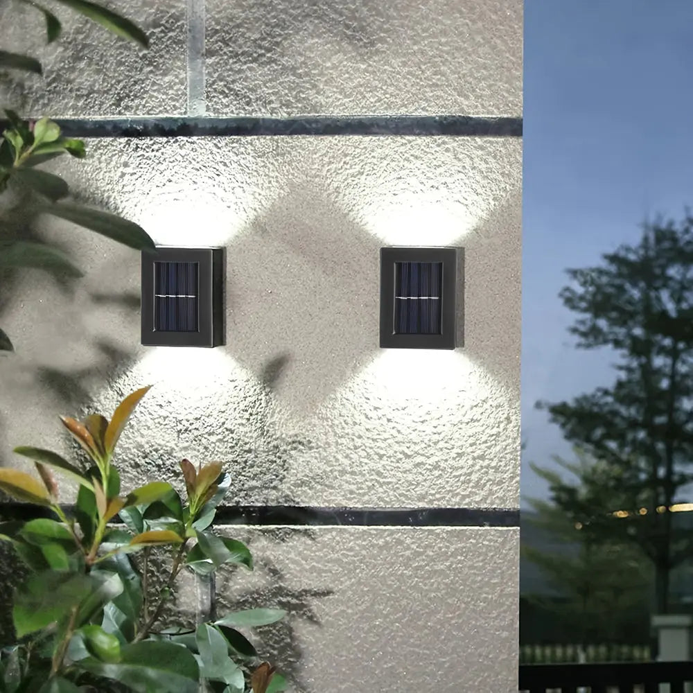 Outdoor Solar Up & Down Wall Lights Waterproof LED