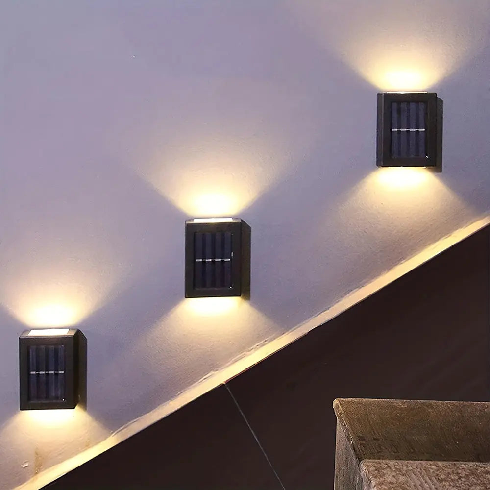 Outdoor Solar Up & Down Wall Lights Waterproof LED
