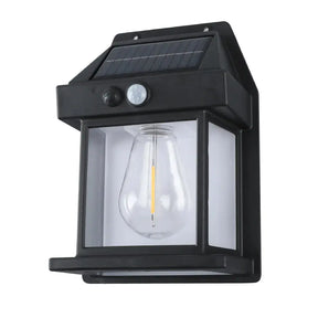 Outdoor Solar Wall Lamp Waterproof Tungsten Filament Lamp Induction Lamp