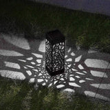 Pack of 4 Cool White Waterproof LED Garden Stake Sensor Ground Lights- Solar Powered