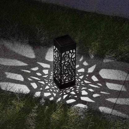 Pack of 4 Cool White Waterproof LED Garden Stake Sensor Ground Lights- Solar Powered
