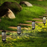 Pack of 4 Cool White Waterproof LED Garden Stake Sensor Ground Lights- Solar Powered
