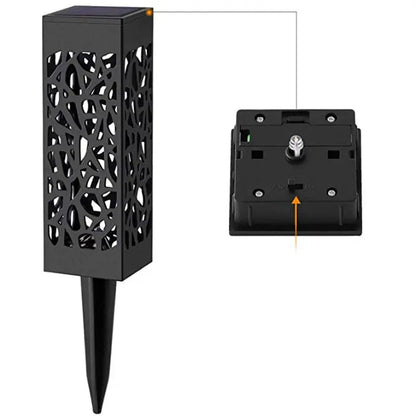 Pack of 4 Cool White Waterproof LED Garden Stake Sensor Ground Lights- Solar Powered
